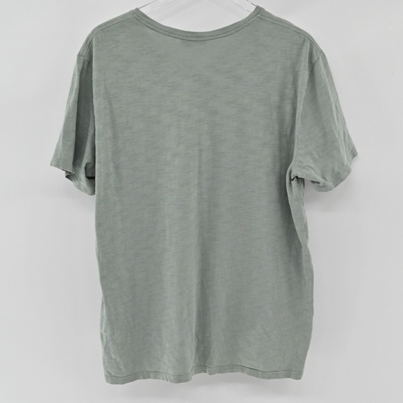 VINCE V Neck Tee Shirt Mens XL Sage Green Cotton Short Sleeve Basic Athleisure - Picture 2 of 11
